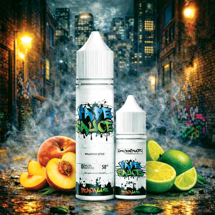 Vape Sauce Peach Lime — E-liquide pêche citron Malaysian Style 50ml