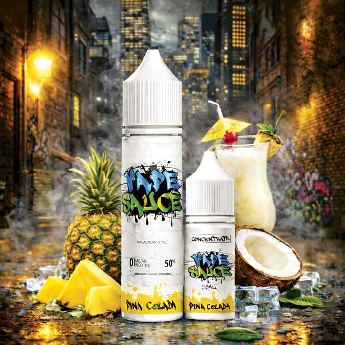 Vape Sauce Pina Colada — E-liquide ananas coco Malaysian Style 50ml